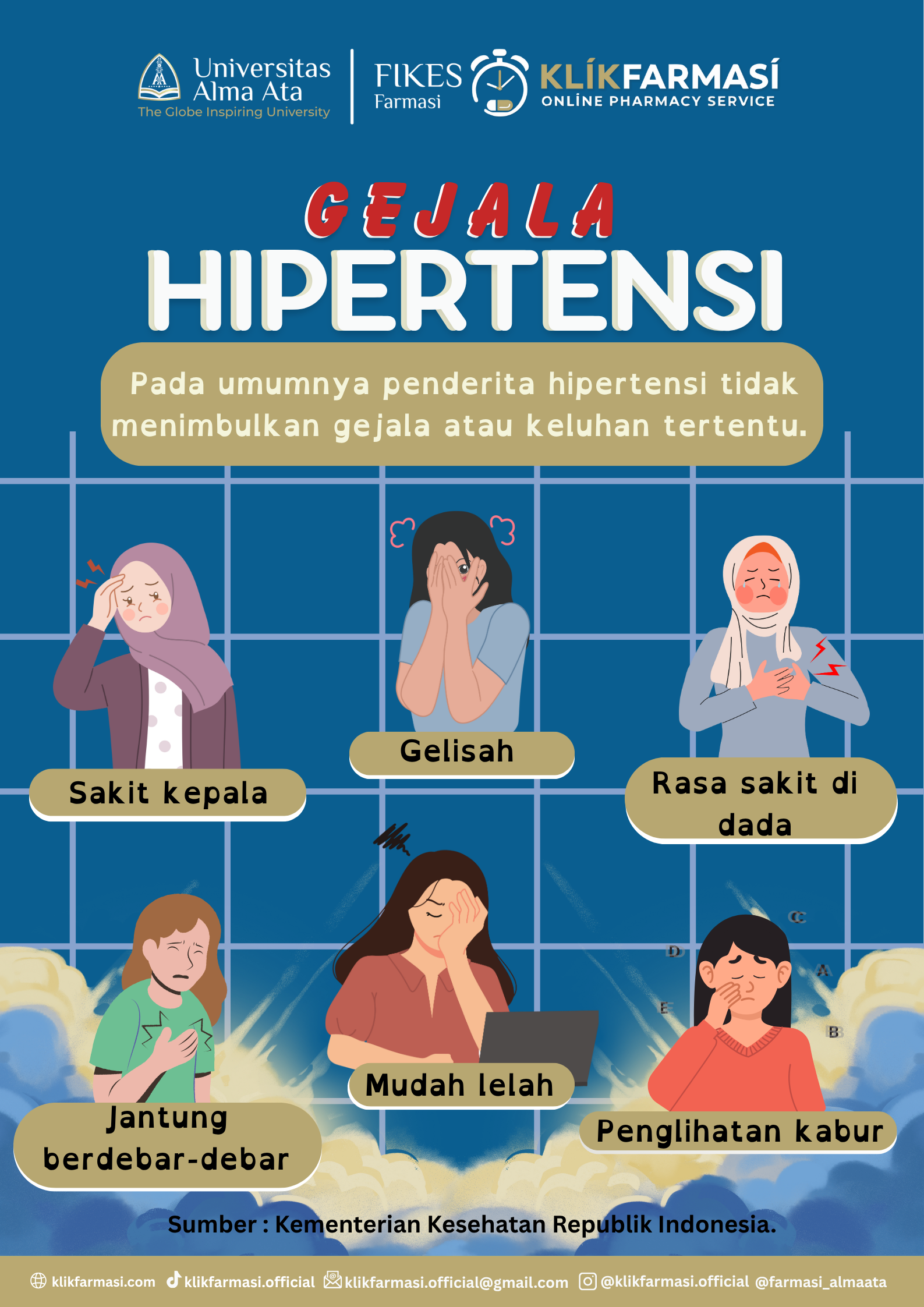 Gejala Hipertensi Non Kehamilan - Materi edukasi hipertensi untuk download